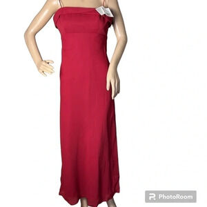 Y2K MICHEALANGELO dress size 6.NWT, red,maxi,fitted,lined,classy,spaghetti strap